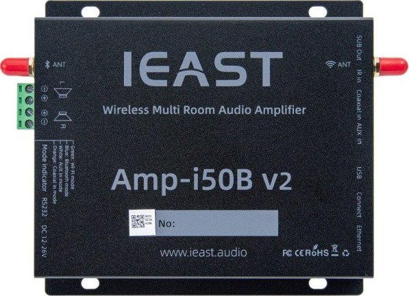Amplifikator rrjeti iEAST AMP i50B V2, Hi Fi multiroom, Wi Fi dhe Bluetooth, i bardhë