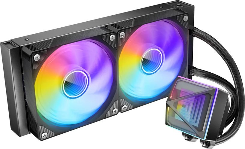 Ftohës uji për procesor AZZA WAK Pyramid 240 ARGB, 240mm, ARGB, i zi