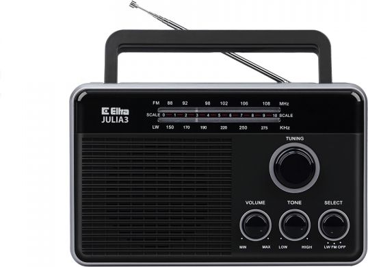 Radio Eltra Julia 3, FM/LW, pa bluetooth, 230V, 245x145x90mm, e zezë