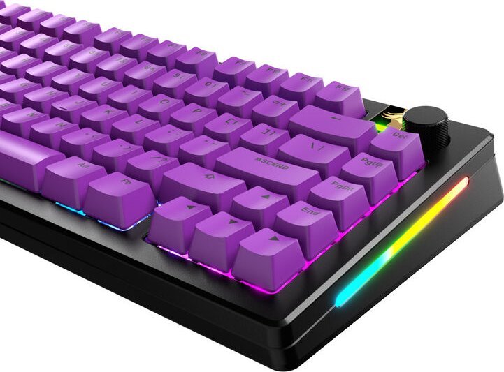 Set keycaps Glorious GPBT Basics, 131 taste, PBT doubleshot, Epic Purple