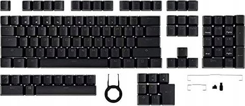 Kapakë tastiere ASUS ROG PBT AC03, për tastierë mekanike, doubleshot, të zezë