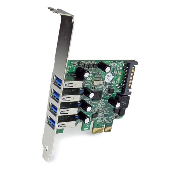 Kartë kontrolluesi StarTech PEXUSB3S4V, 4 porta USB 3.0 PCIe, i zi