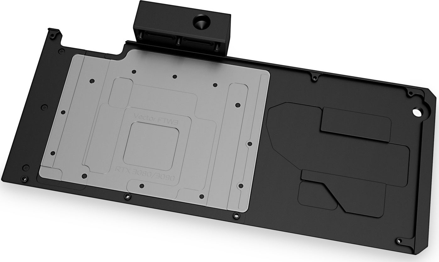 Backplate aktiv për ftohje uji EK Water Blocks EK-Quantum Vector FTW3 RTX 3080/3090, Acetal, i zi