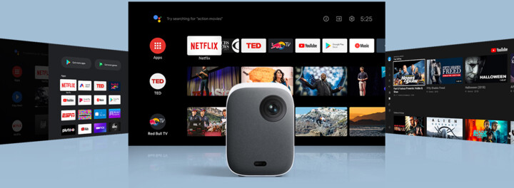 Projektor Xiaomi Mi Smart 2 GL, i bardhë / hirtë