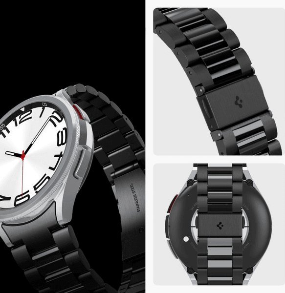 Rrip ore inteligjente Spigen Modern Fit 316L, për Samsung Galaxy Watch6 Classic 47mm, i zi