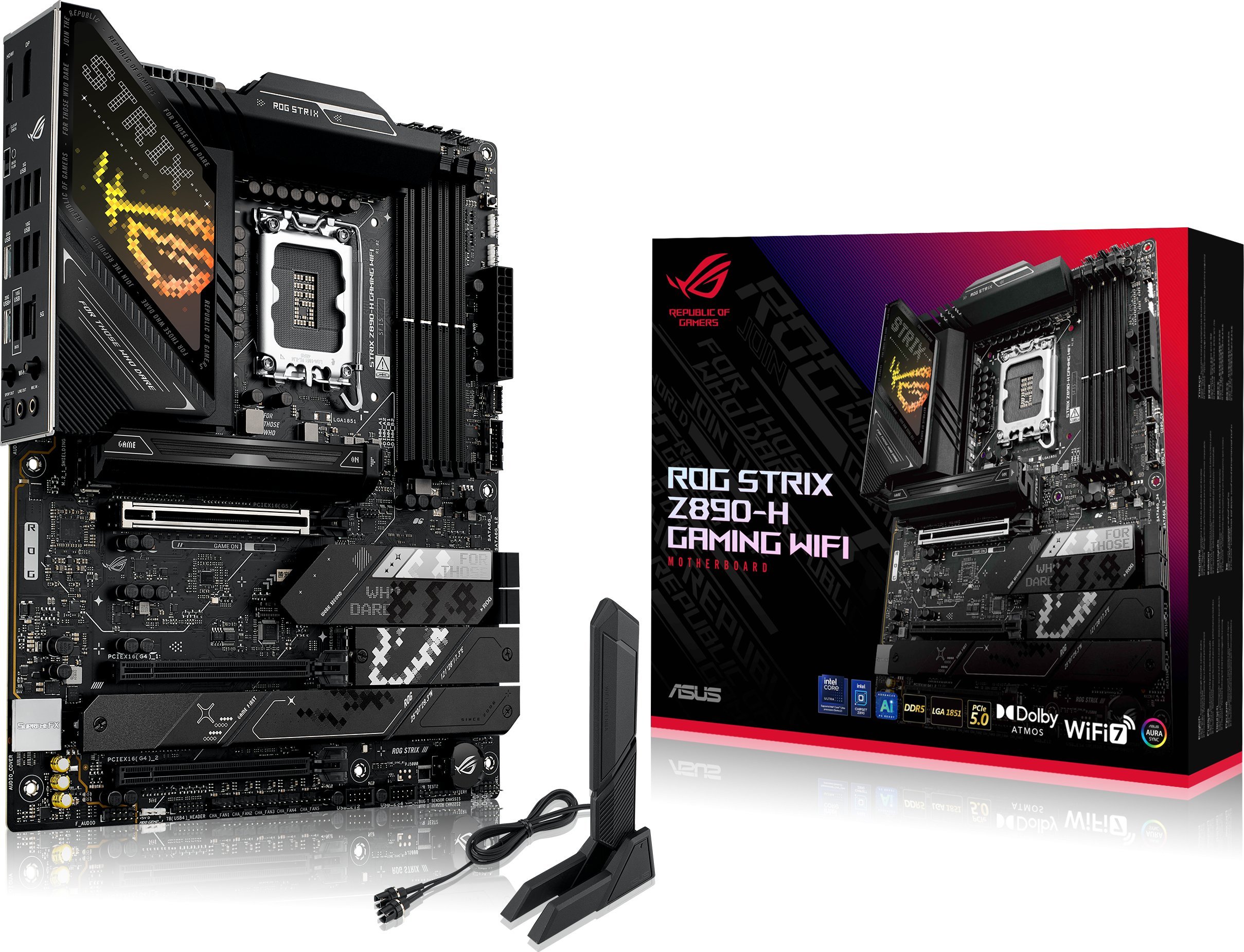 Pllakë amë ASUS ROG STRIX Z890 H GAMING WIFI, Intel Z890, DDR5, ATX 3