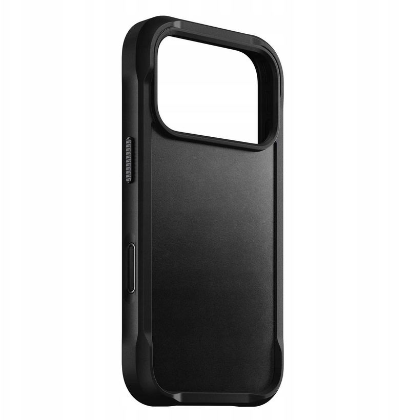 Mbështjellës telefoni Nomad Rugged për iPhone 17 Pro, lëkurë Horween, i zi