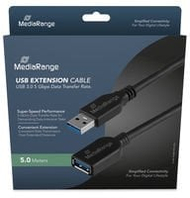 Kabllo zgjatuese USB MediaRange, USB 3.0, 5 m, e zezë