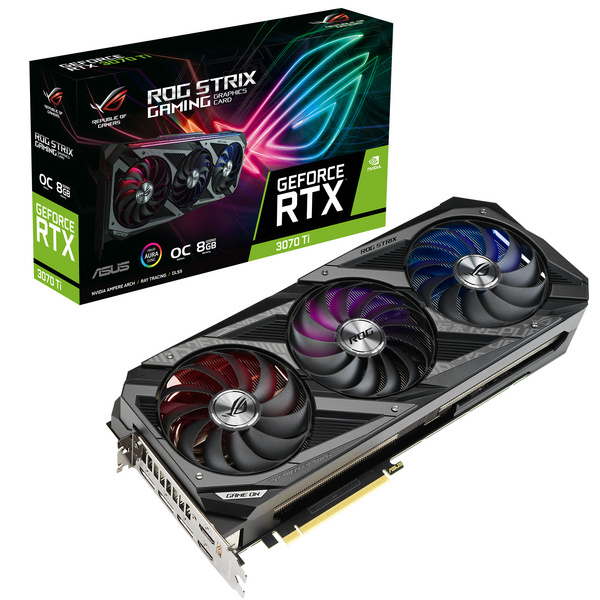 Kartelë grafike ASUS ROG -STRIX-RTX3070TI-O8G-GAMING NVIDIA GeForce RTX 3070 Ti, 8 GB GDDR6X