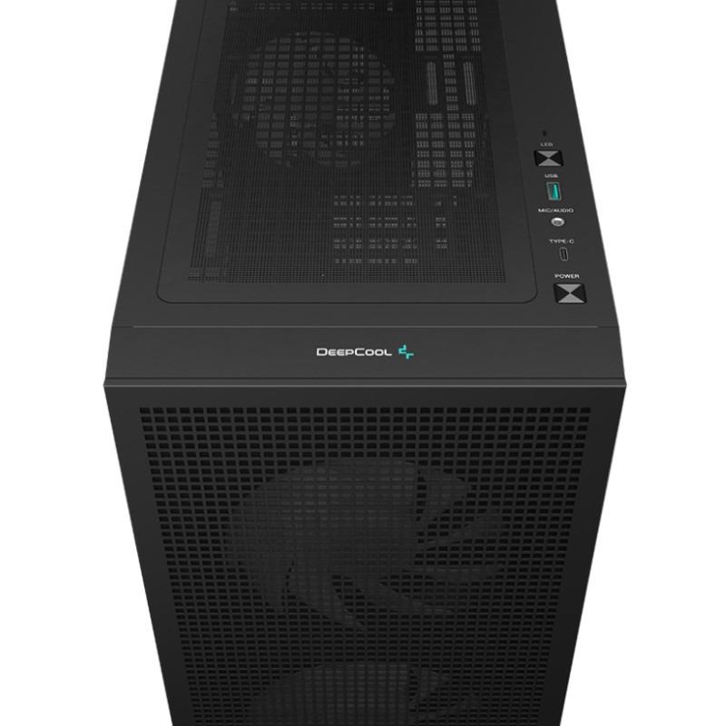 Kasa kompjuteri Deepcool CH360 Digital ARGB, ATX, xham i temperuar, e zezë