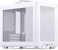 Куќиште за компјутер Jonsbo C6 MAX, Mini Tower, Micro ATX, калено стакло, бело