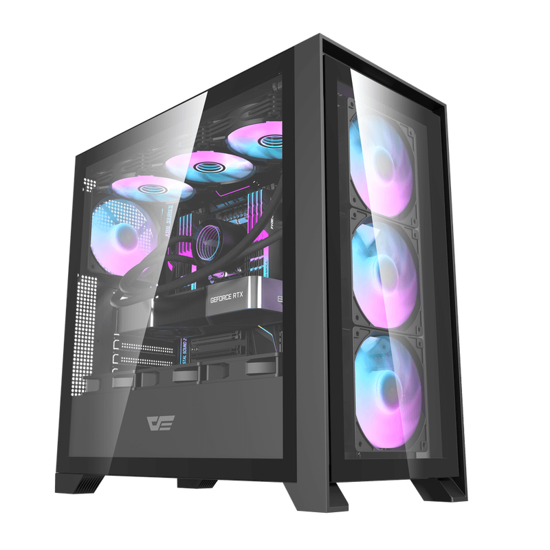 Kasë Darkflash Case DRX90G, Mid-Tower, e zezë