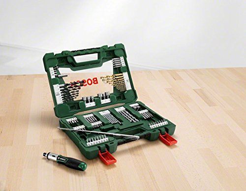 Set aksesorësh Bosch V-Line 2607017195, 91 copë, stërvitje dhe bita, në kuti plastike
