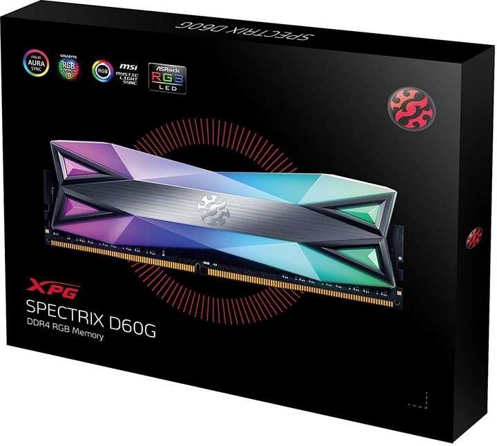 Module të memories ADATA XPG SPECTRIX D60G 16GB (2x8GB) DDR4 3200 CL16, tungsten
