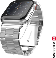Rrip dore Swissten Metal Bezel për Apple Watch, 42–44 mm, çelik inox, argjendtë