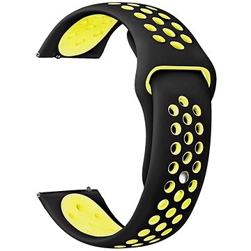 Ремен за рачен часовник Eternico Sporty Universal Quick Release, 22mm, жолт и црн