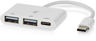 USB hub Nedis, 3 porte, USB-C, USB 2.0, 2x USB-A, 1x USB-C