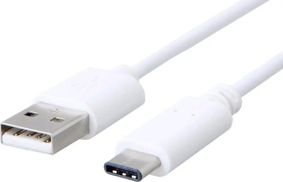 USB C-Tech USB-A - USB-C Cable 1 m White (CB-USB2C-10W)