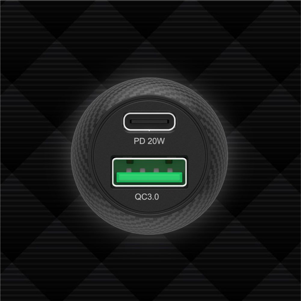 Karikues makine UNITEK Powertrain Duo, 2 porta USB, karikim i shpejtë, i zi