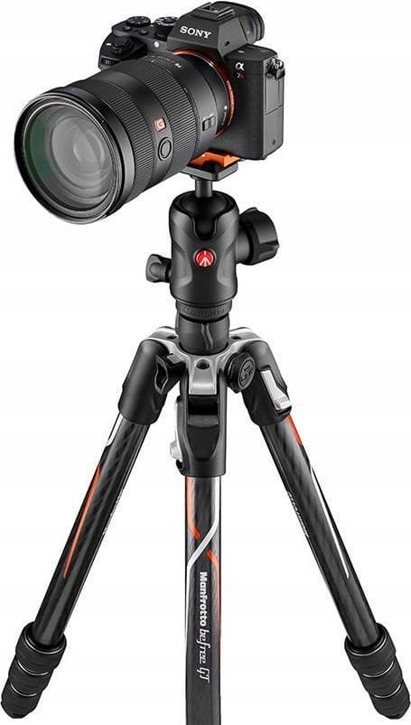 Trekëmbësh Manfrotto Befree GT Alpha, karbon, me kokë ball-head, i zi