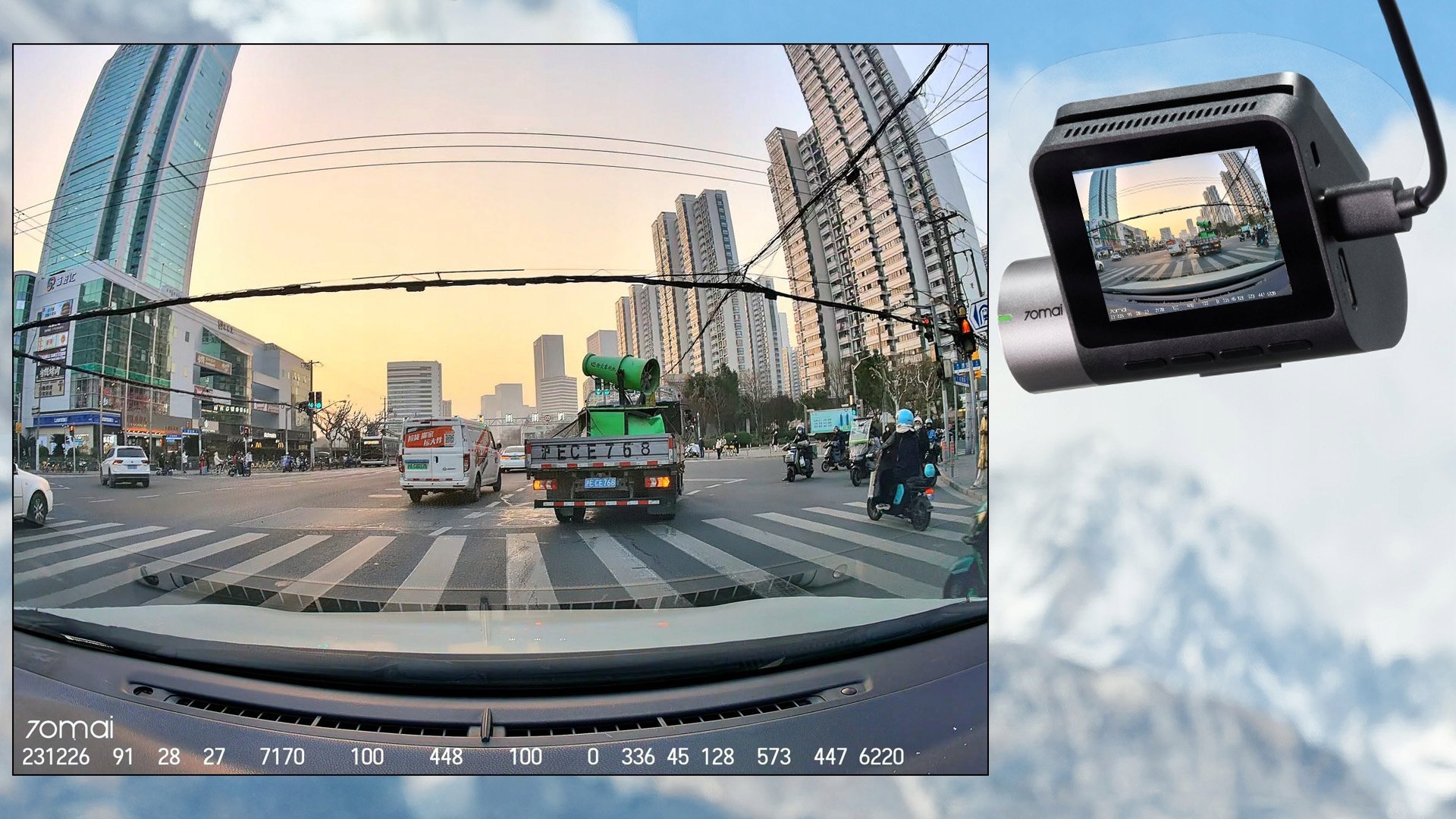 Kamerë makinë 70mai Dash Cam A510, 1944P HDR, GPS ADAS 4G, e zezë