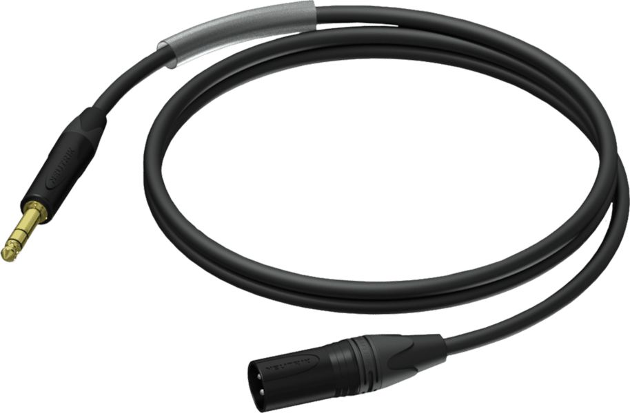 Kabllo audio Procab PRA724, Jack 3.5mm në XLR, 1.5m, e zezë 2
