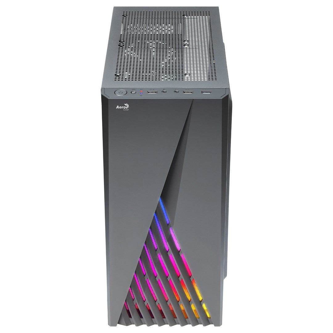 Kasë PC Aerocool Delta RGB, mini tower, panel anësor akrilik, e zezë