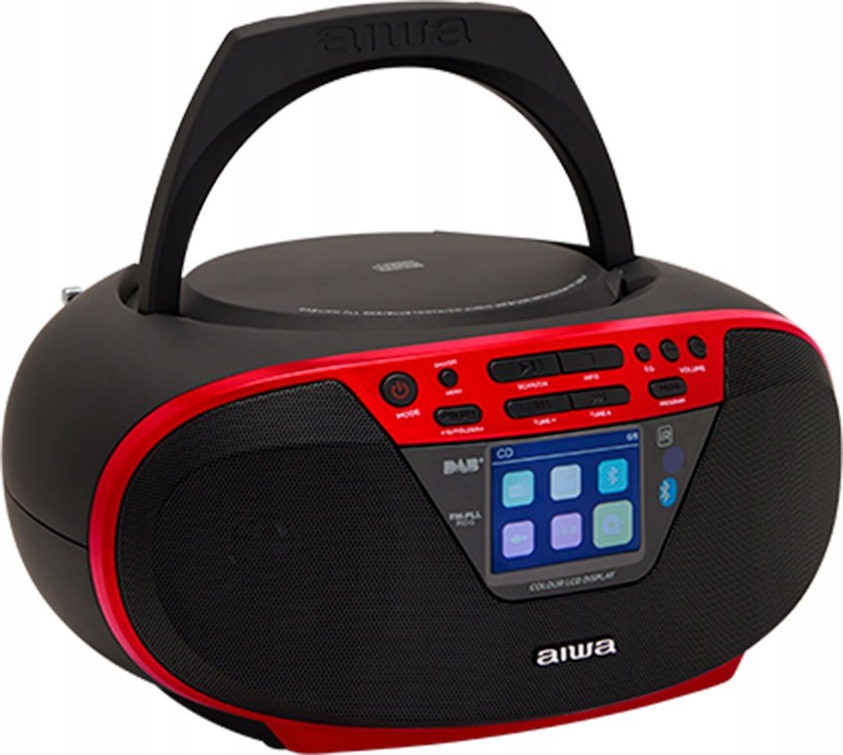 Radio boombox Aiwa Portable BoomBox, CD DAB+ MP3 BT, e kuqe
