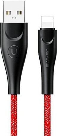 Kabllo USB Usams US-SJ352, USB-A në Lightning, 1m, e kuqe