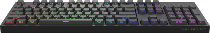 Tastierë Dark Project KD104A Side Print, Gateron Optical Red, US