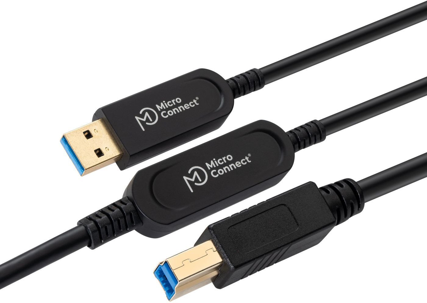 Kabllo USB Microconnect MC-USB3.0AB30OP, USB 3.2 Gen 2 A në B, 30 m, e zezë