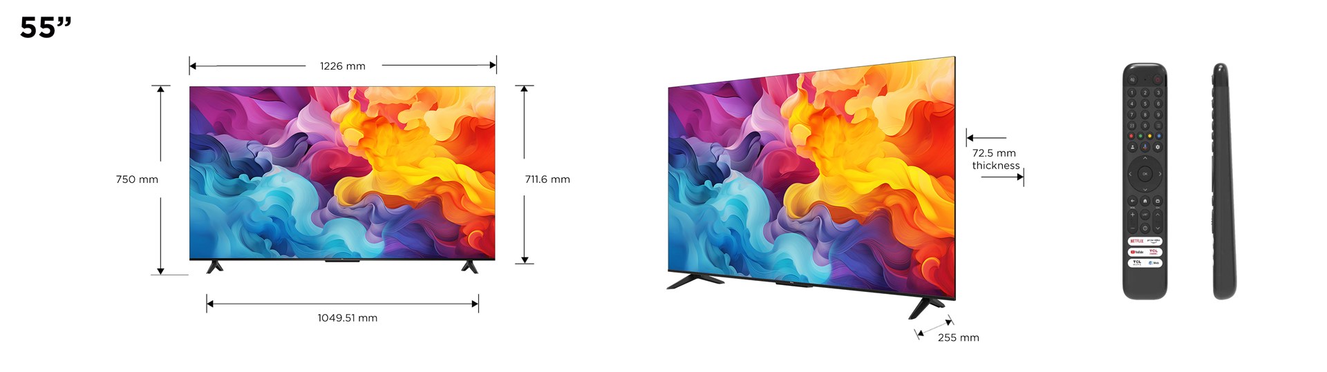 Televizor TCL P655 55P655, 55", 4K LED, Google TV