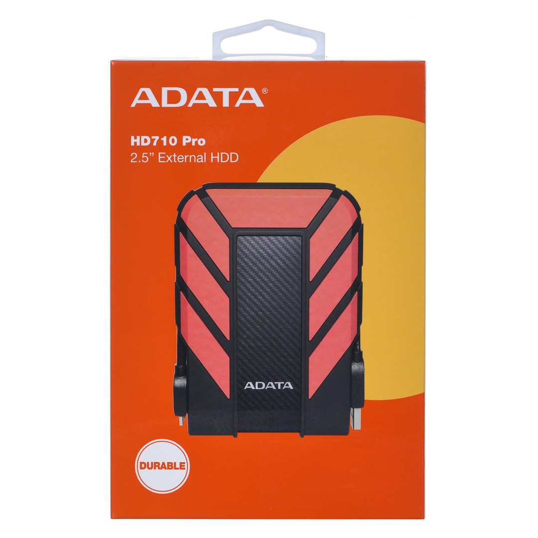 Hard disk i jashtëm ADATA HD710 Pro, 1TB, 2.5", USB 3.2 Gen 1, i zi e kuqe