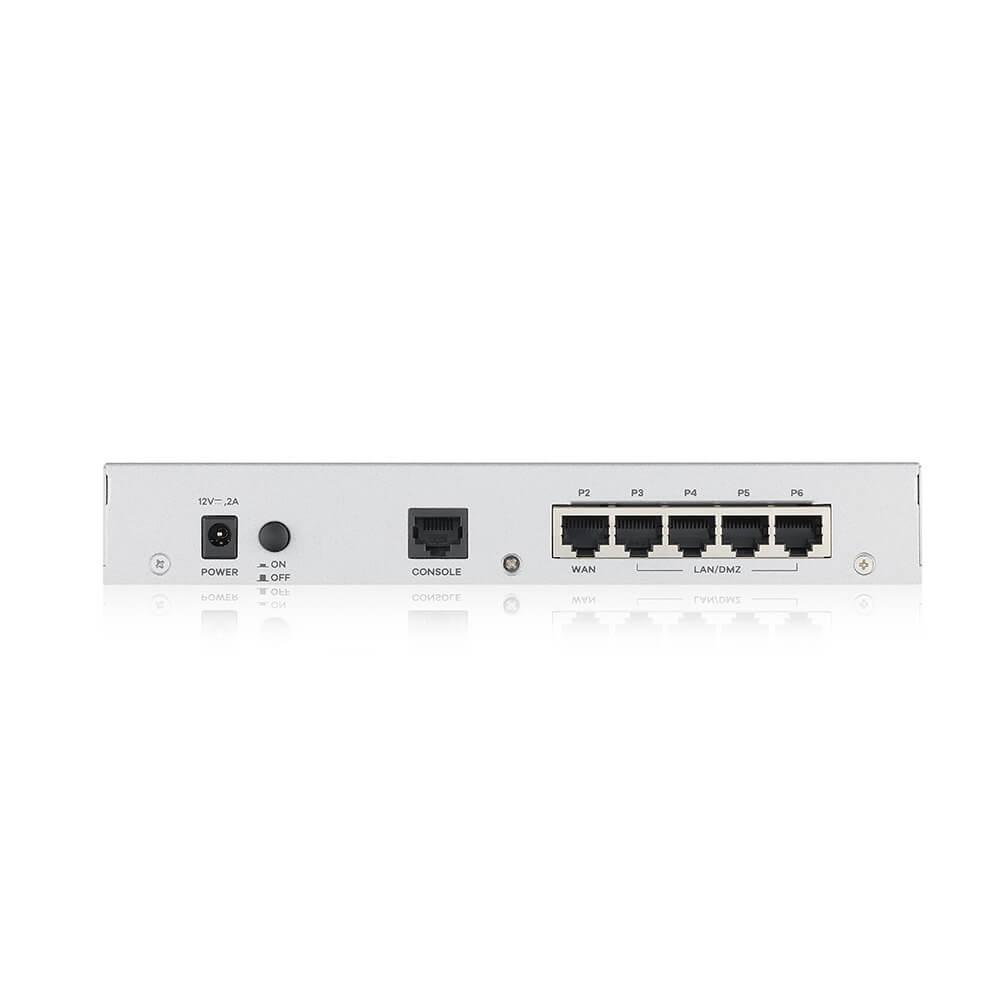 Firewall hardware Zyxel USGFLEX50H, VPN dhe UTM, PoE+, gri