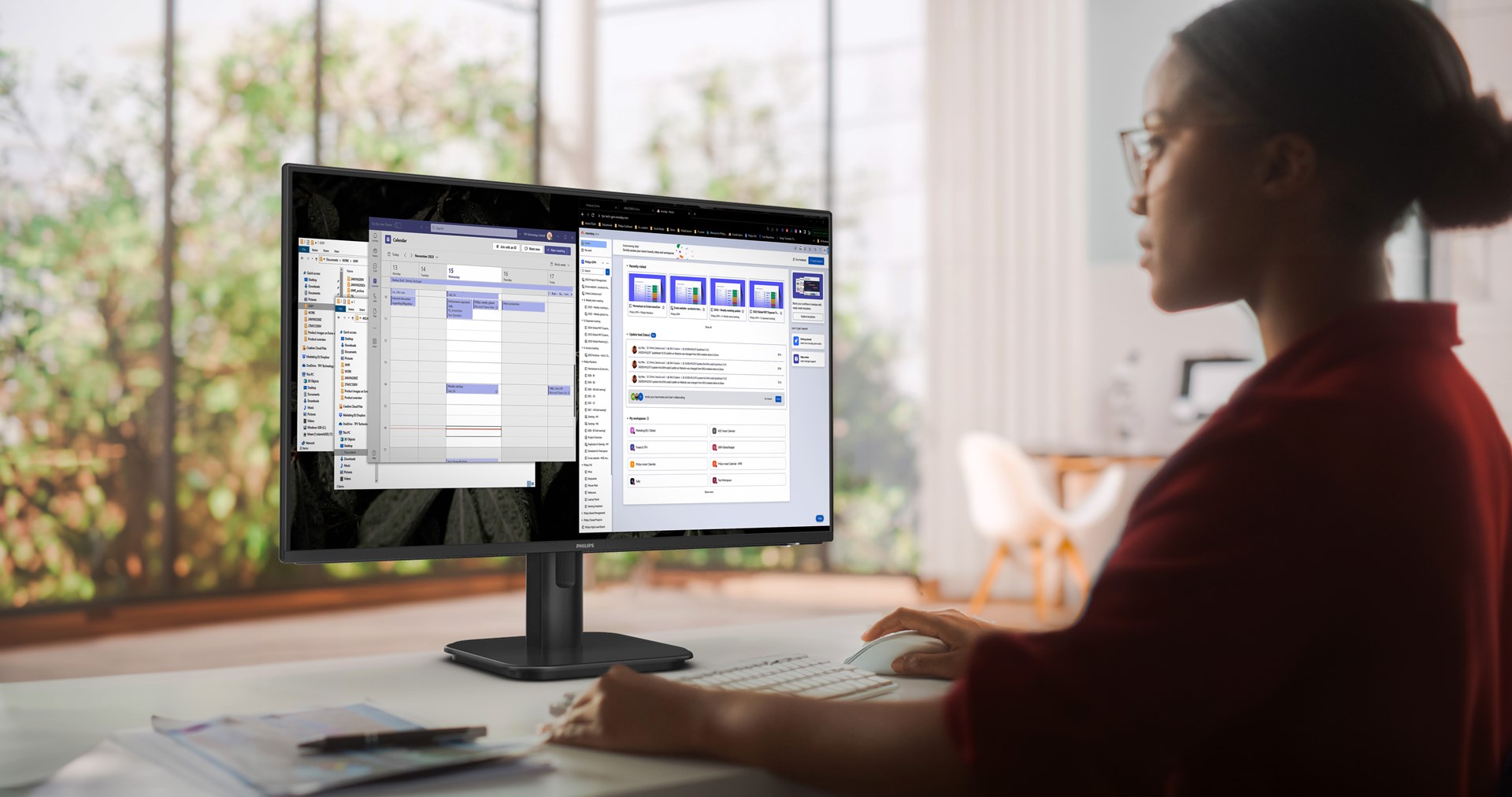 Televizor Philips 1000 series 24E1N1100A/00 LED, 23.8", Full HD, i zi
