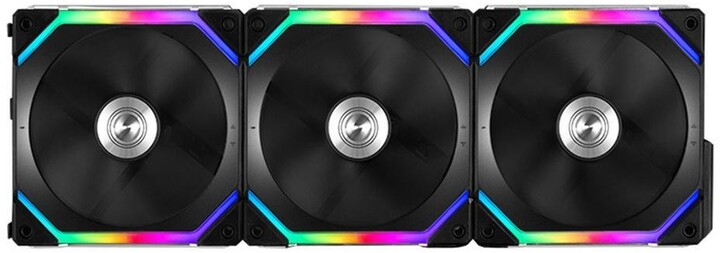 Ventilatorë LIAN-LI UNI FAN SL120, ARGB, PWM, 3 copë, të zi