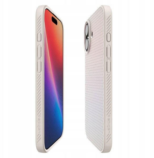 Mbulesë telefoni Spigen Liquid Air për iPhone 17, kompatibile me Natural Titanium, gri