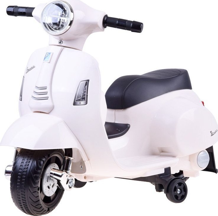 Skuter elektrik për fëmijë Vespa PA0238, bateri, rrota ndihmëse, rozë