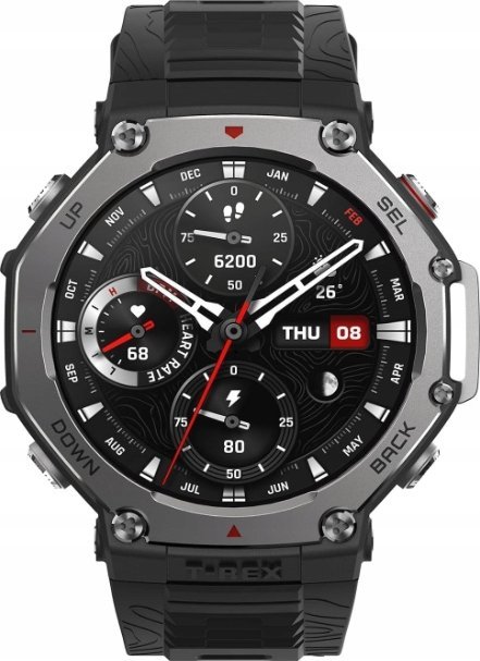 Ora inteligjente Amazfit T-Rex 3, GPS, rezistent ndaj ujit, e zezë Onyx