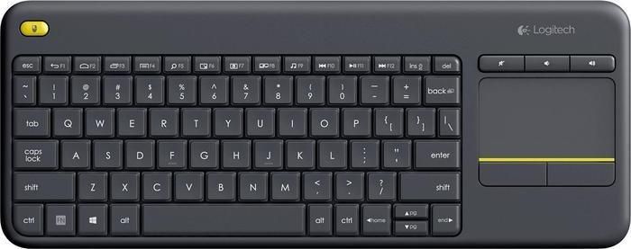 Tastierë wireless Logitech K400 Plus, me touchpad, për PC dhe TV, e zezë