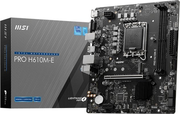 Pllakë amë MSI PRO H610M-E