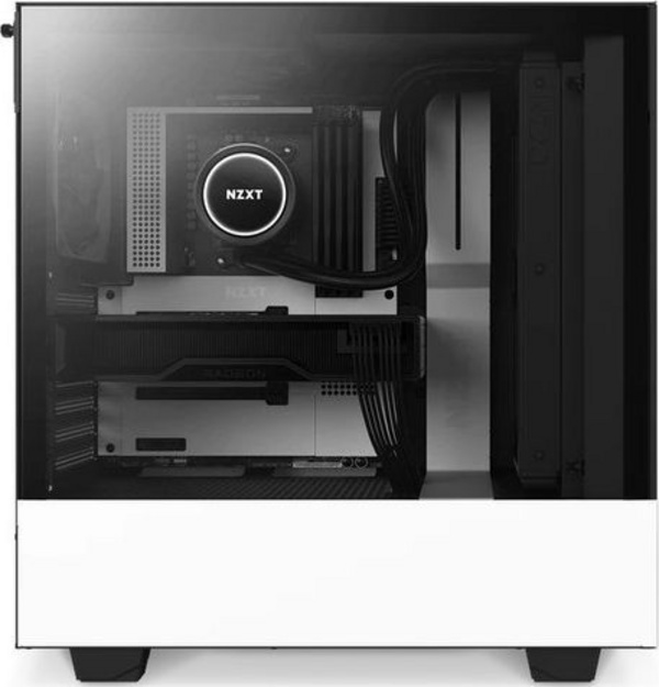 Kasë kompjuteri Nzxt H510 Flow (CA-H52FW-01), e zezë/ bardhë