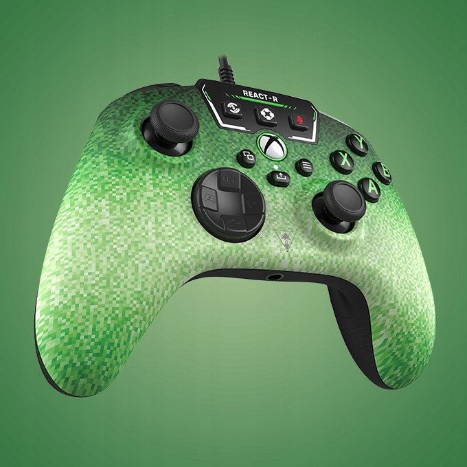 Gamepad Turtle Beach React R Pixel, me kabllo, për Xbox dhe PC, jeshile