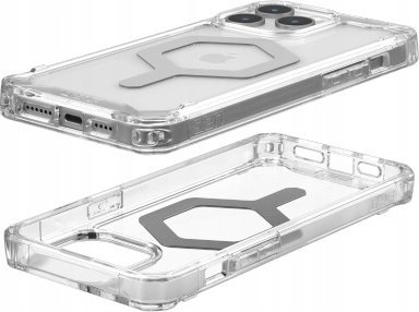 Маска за телефон Urban Armor Gear Plyo MagSafe, 6.7\", проѕирна сребрена