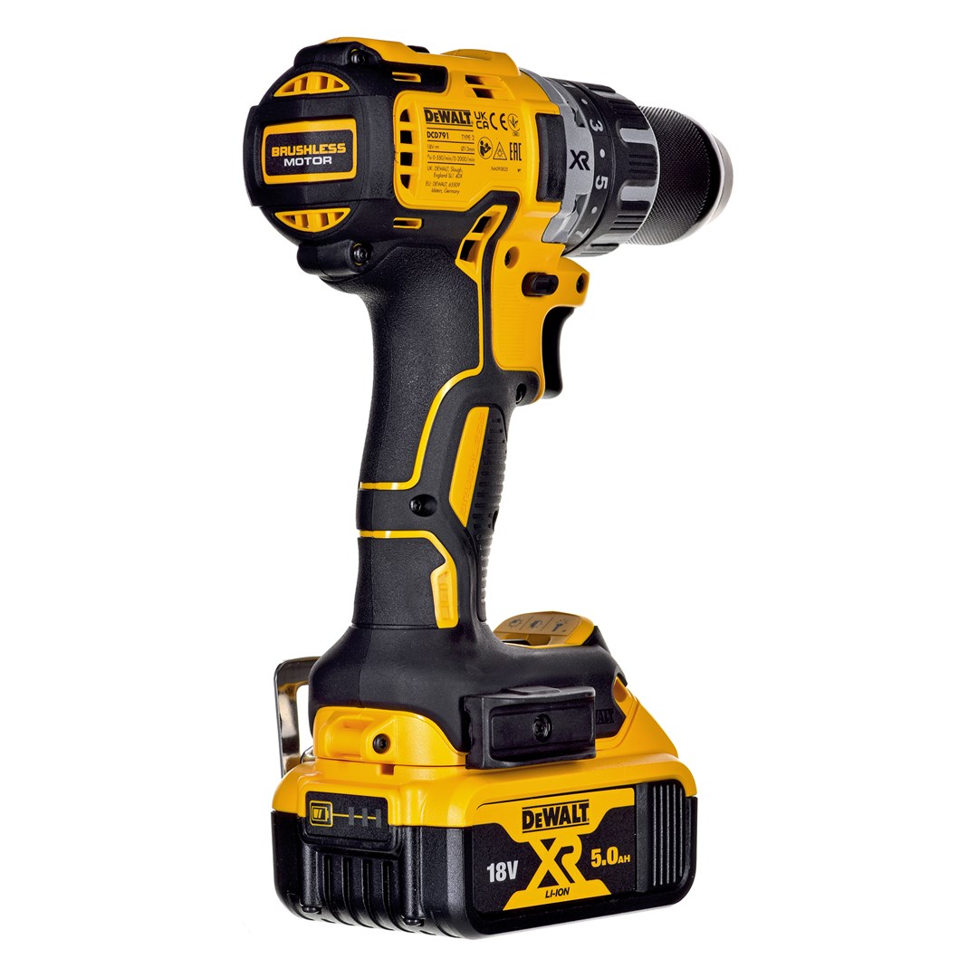 Stërvitëse pa kabllo DeWalt XR DCD791P2, 18V, Li Ion, e verdhë