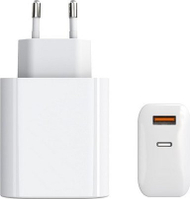 Karikues EXTRA DIGITAL GaN 65W, USB Type-C, USB Type-A, i bardhë