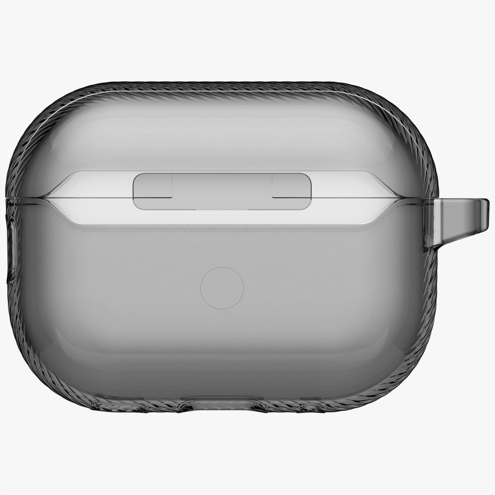 Kuti mbrojtëse UNIQ Glase Pro për AirPods Pro 3, TPU transparent, me kapëse, gri e tymosur