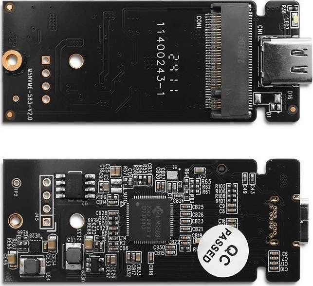 Kuti e jashtme Qoltec Mini për SSD M.2 NVMe, USB 3.1 10Gb/s, alumini, e zezë