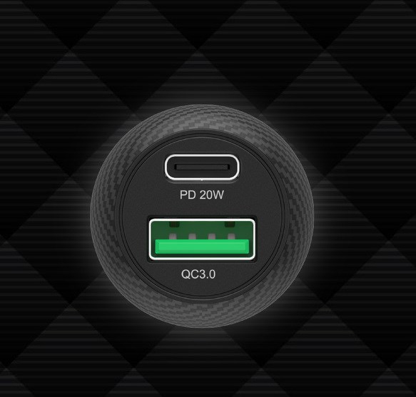 Karikues makine Unitek Powertrain Duo P1400A, 38W, 1x USB A 1x USB C, i zi