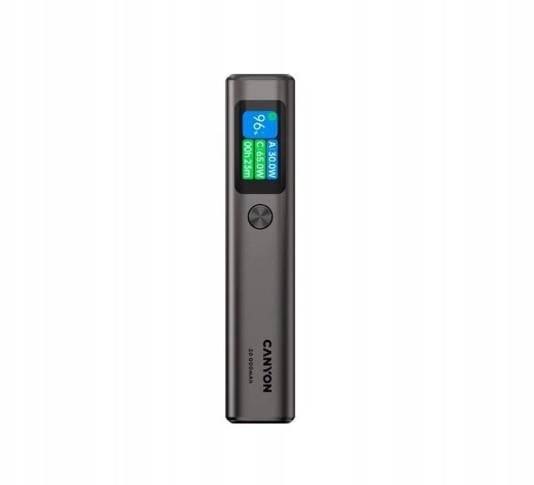 Power bank Canyon OnPower 230 TFT, 20000 mAh, 130W PD, grafit